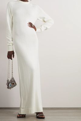 Embellished Merino Wool and Cashmere-Blend Maxi Dress from Paco Robanne
