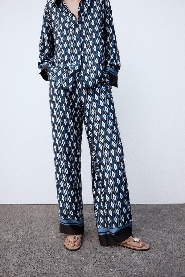 Geometric Print Trousers from ZARA