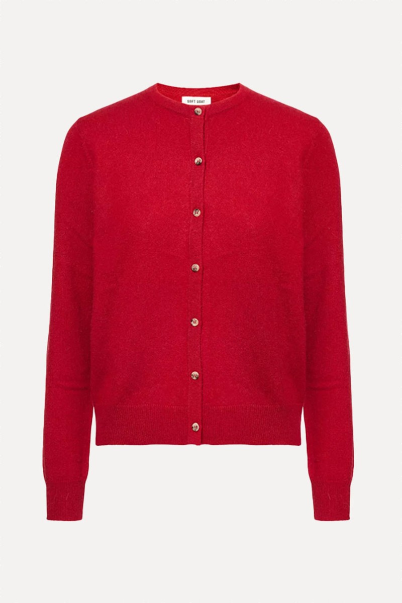 Fine-Knit Buttoned Cashmere Cardigan from Soft Goat