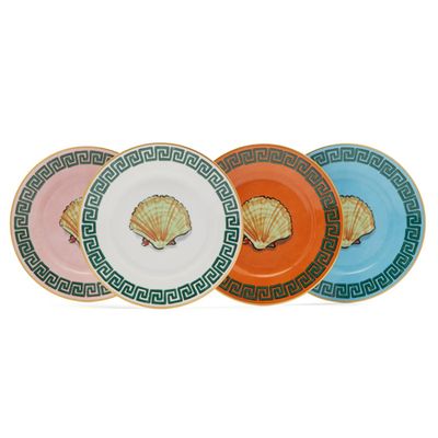 X Luke Edward Hall Set Of 4 Shell Bread Plates from Richard Ginori