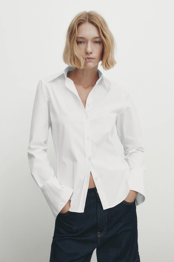 Stretch Poplin Shirt from Massimo Dutti