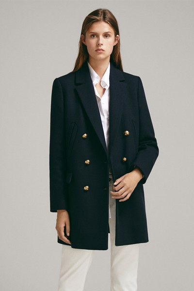 Double-Breasted Wool Coat