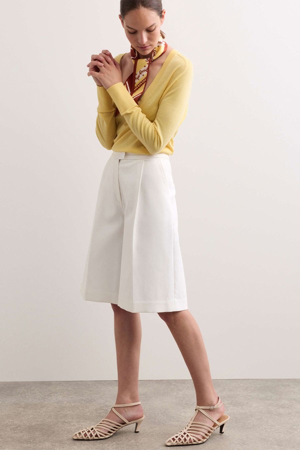 Cotton Rich Pleat Front Tailored Shorts from Jaeger