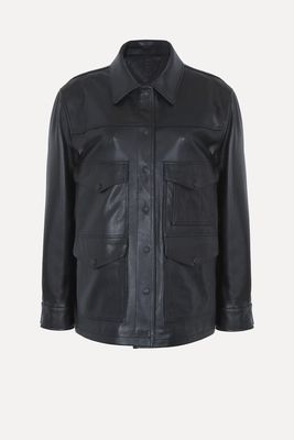 Inge Leather Shirt Jacket from The Frankie Shop