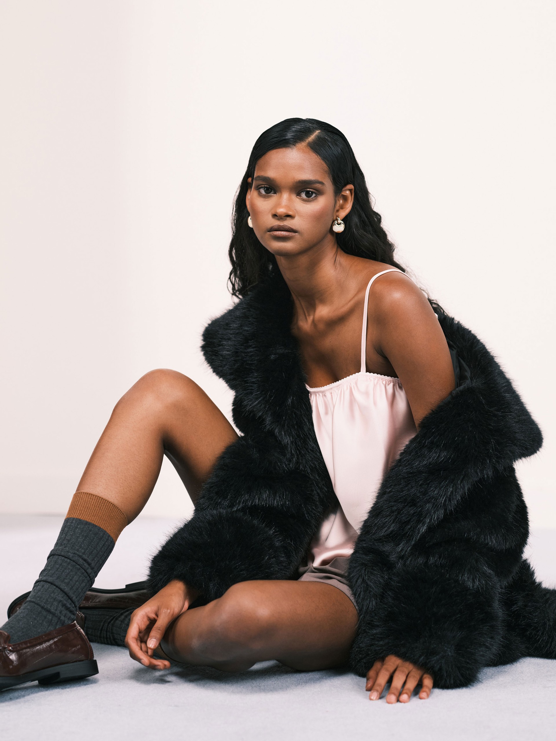 Belted Faux Fur Coat from ASOS DESIGN
