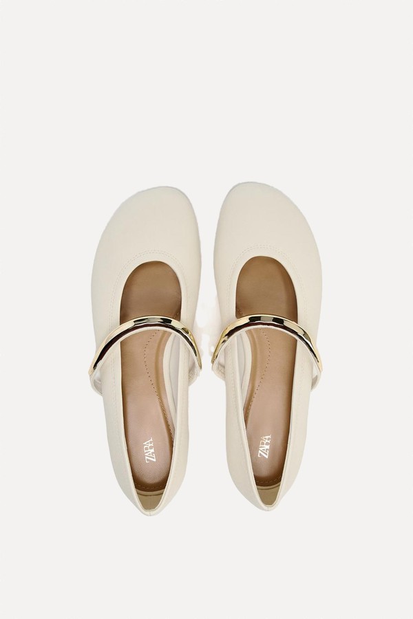 Ballerinas With Metal Strap from Zara