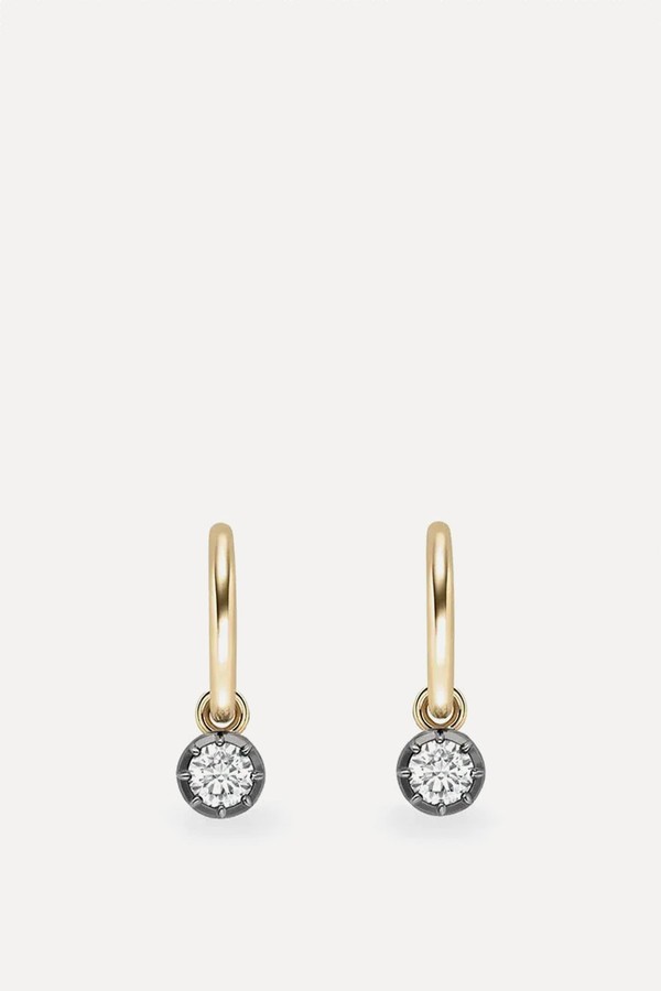 Diamond & Blackened Gypset Hoop Earrings from Jessica McCormack