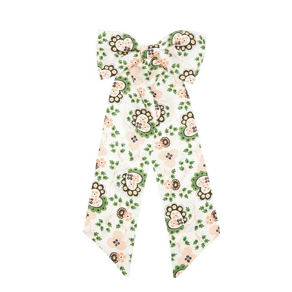 Fortuna Floral-Print Silk-Twill Hair Bow  from Shrimps