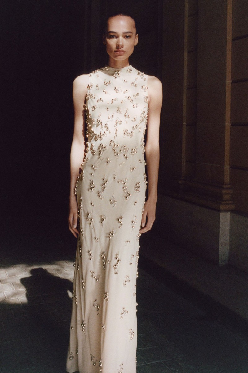 Long Dress With Embroidered Spheres