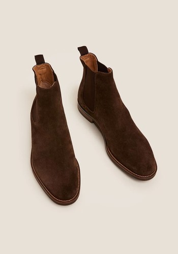 Suede Pull-On Chelsea Boots