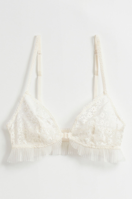 Pleated Frill Trimmed Soft Bra from & Other Stories