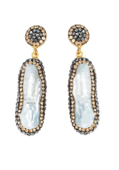 Rent Baroque Pearl Gold Earrings from SORU