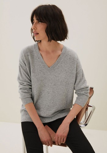 Pure Cashmere V-Neck Relaxed Jumper from Marks & Spencer