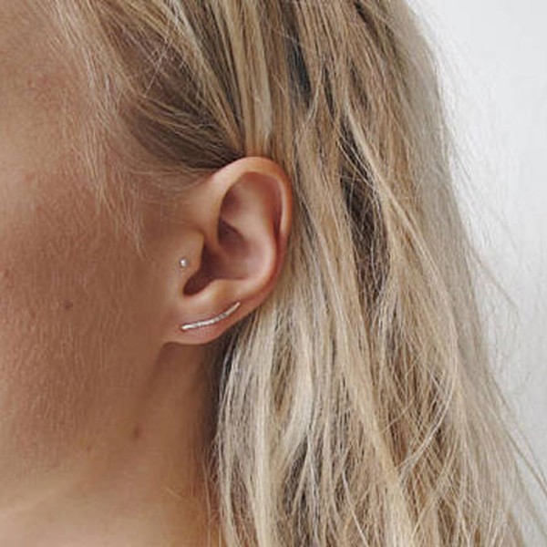 Hammered Ear Crawler Sterling Silver from Wild Fawn Jewellery