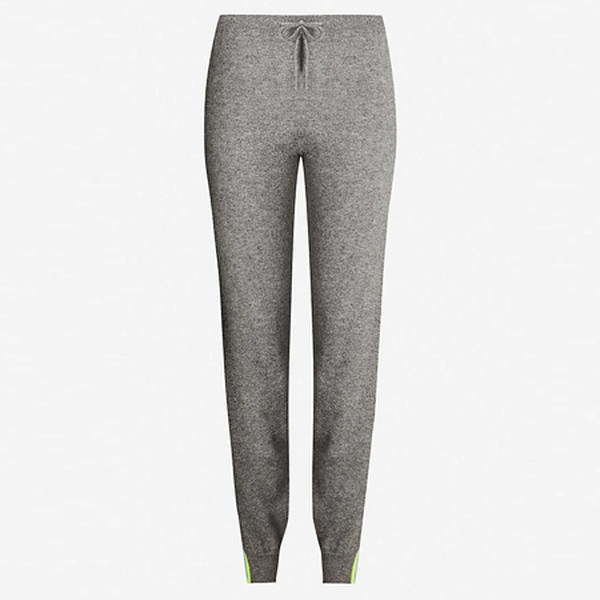 Side-Stripe Logo-Embroidered Cashmere Jogging Bottoms from Chinti & Parker