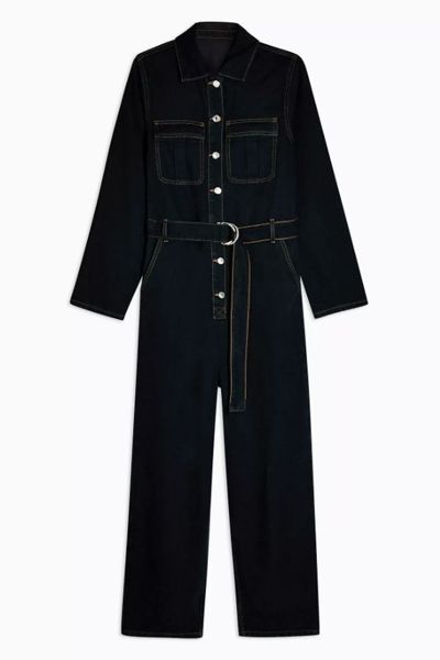 Black Denim Boiler Suit