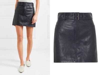 Belted Leather Mini Skirt from Victoria Beckham