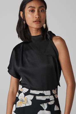 Emi Silk One Shoulder Top from Whistles
