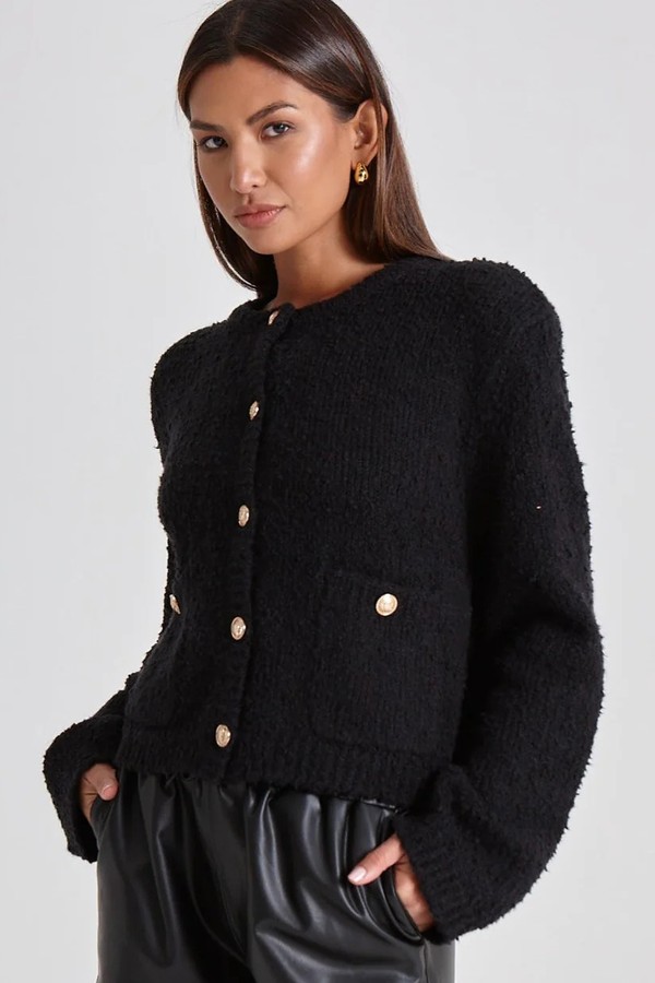Boucle Knit Cardigan from WAT The Brand