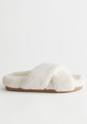 Criss Cross Faux Fur Slippers from & Other Stories