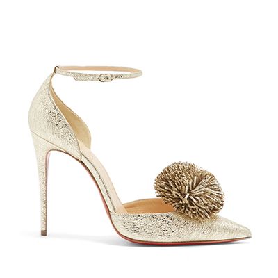 PomPom Embellished Leather Pumps from Christian Louboutin