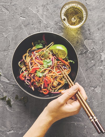 Soba Noodle Salad With Charred Portobello Mushrooms