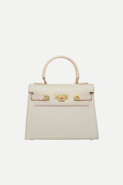 Maya Midi Caribou Soft Grainy Print Calf Leather Handbag 