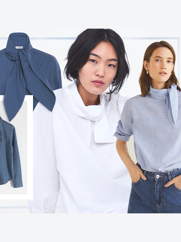 12 Tie Neck Blouses