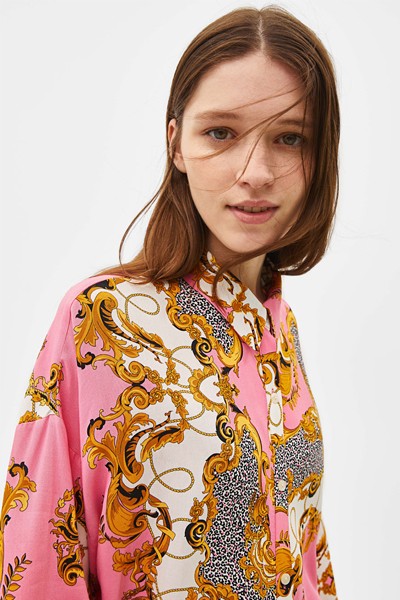 Chain Print Blouse from Bershka