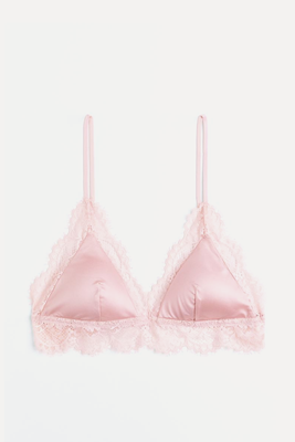 Lace-Trimmed Padded Bra