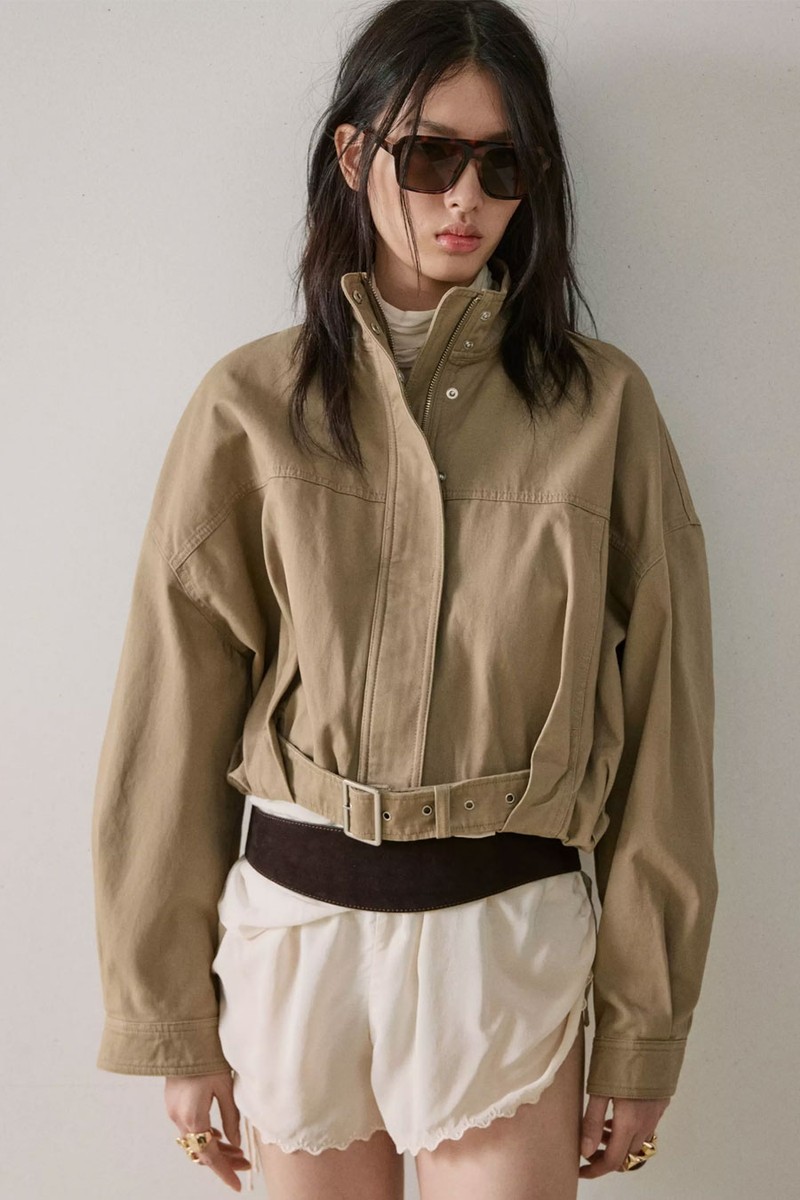 Denim Jacket With Belt from Mango