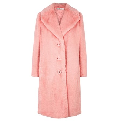 Foster Pink Faux Fur Coat from Alice + Olivia