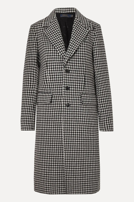 Preston Houndstooth Recycled Wool-Blend Coat from Polo Ralph Lauren