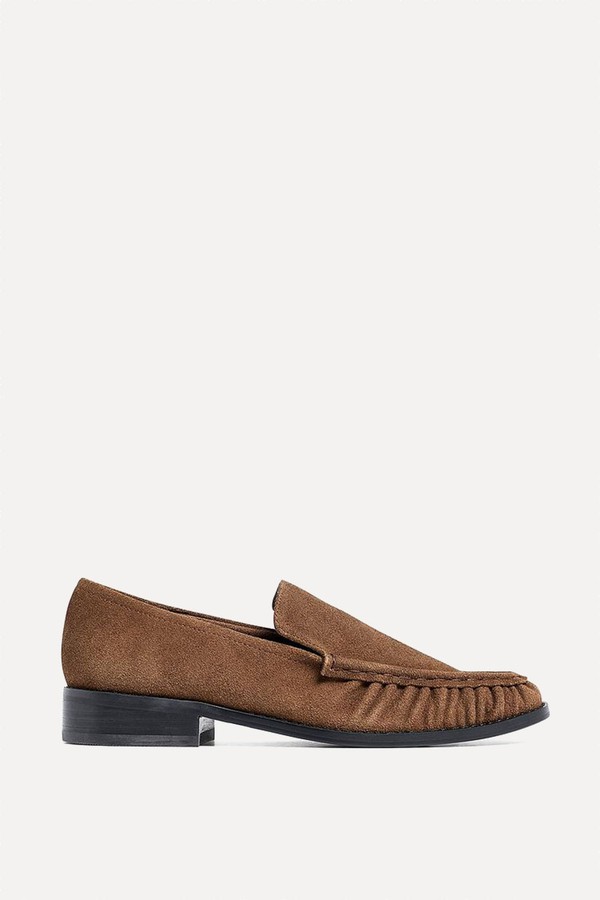 Gathered Detail Suede Loafers from NA-KD