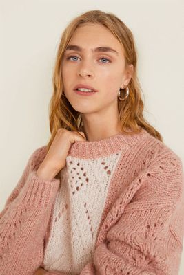 Contrasting Knit Sweater