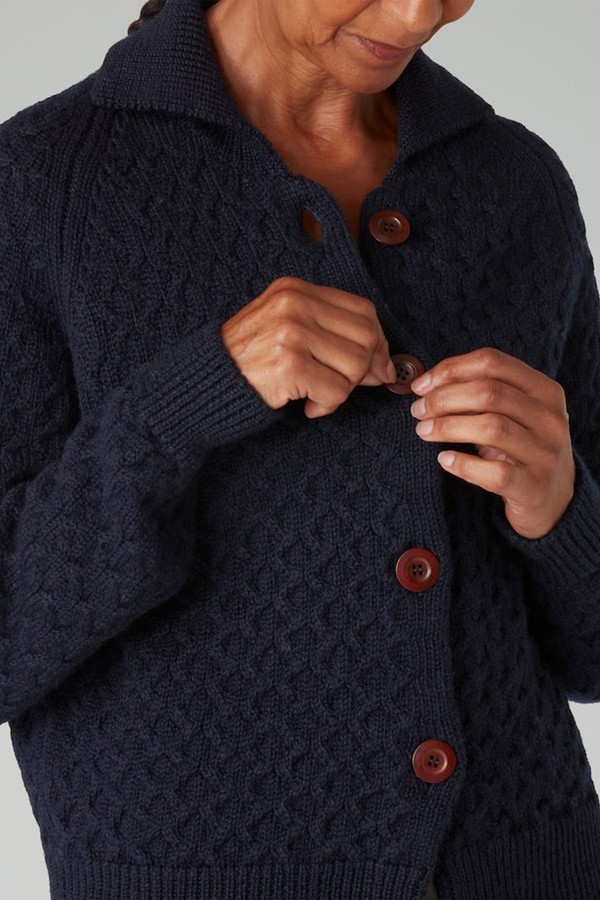 The Cheviot 01 Cardigan from Navy Grey