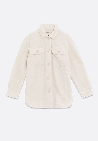 Teddy Pocket Front Shacket from New Look