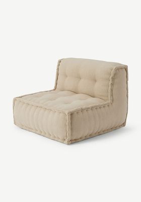 Sully Oatmeal Cotton Slub Modular Floor Cushion