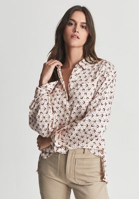 Geometric Printed Blouse from Reiss