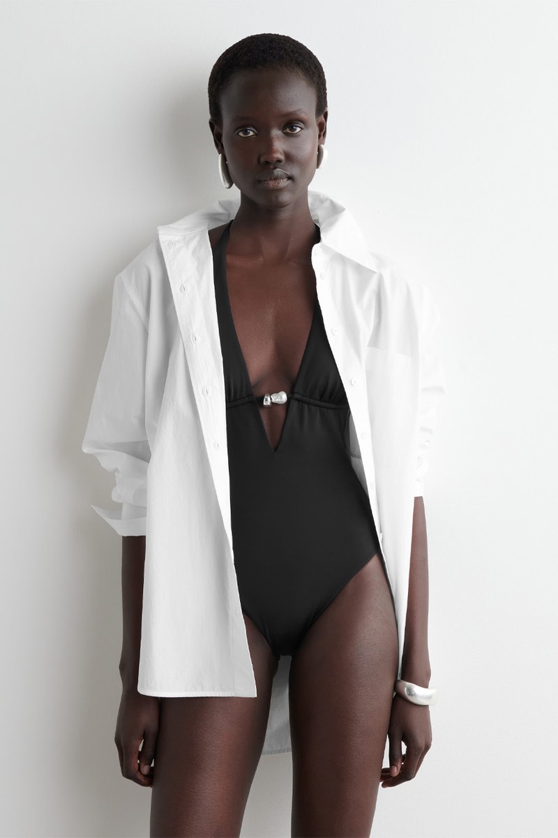 Embellished Plunge-Neck Swimsuit from COS
