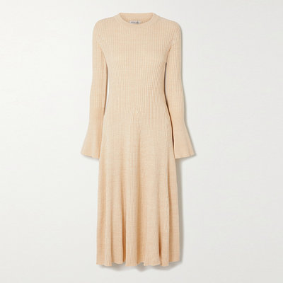 Isla Backless Ribbed Cotton Midi Dress, £380 | Anna Quan