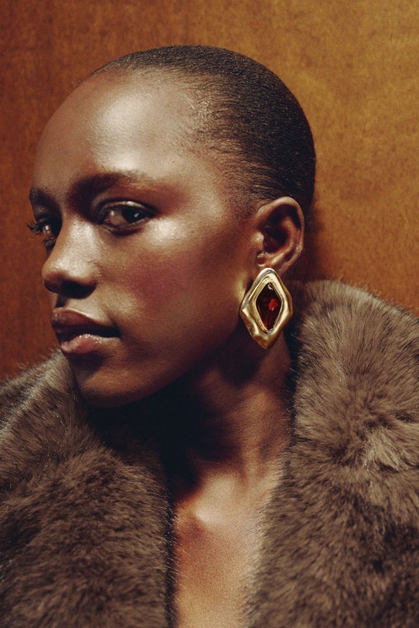 Combined Irregular Earrings from Mango