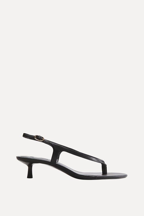 Kitten-Heeled Sandals