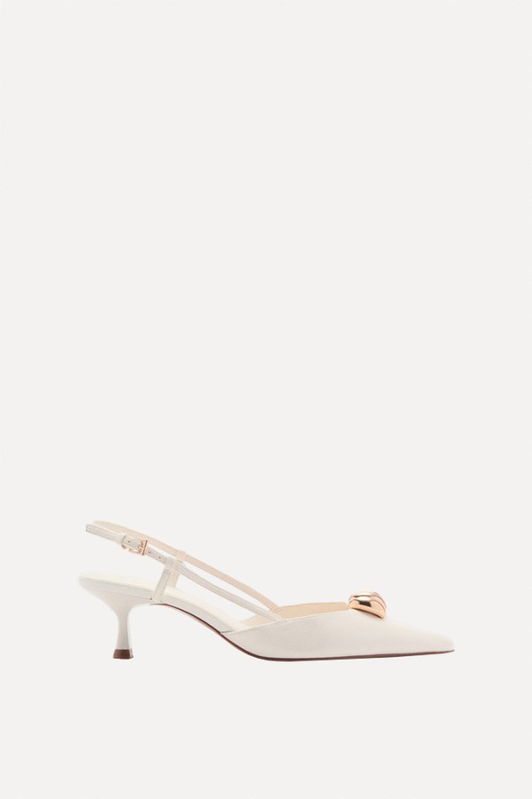 High-Heeled Shoes With Metallic Detail from Mango