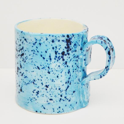 Porcelain Splatter Mug Sky Blue & Ink  from Coco & Wolf 