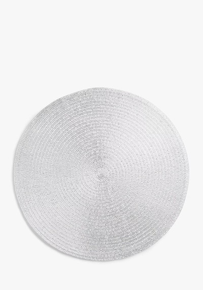 Sparkle Round Braided Placemats, Set of 4 from John Lewis