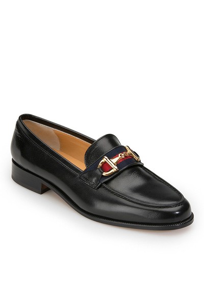 Leather Snaffle Loafer With Tape