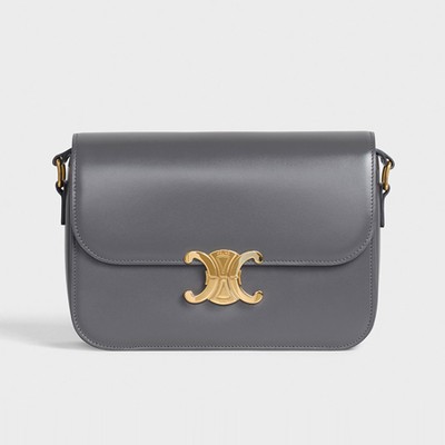 Medium Triomphe Bag In Shiny Calfskin from Celine