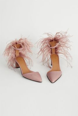 Feather Rose Ankle Heels from ATP Atelier 