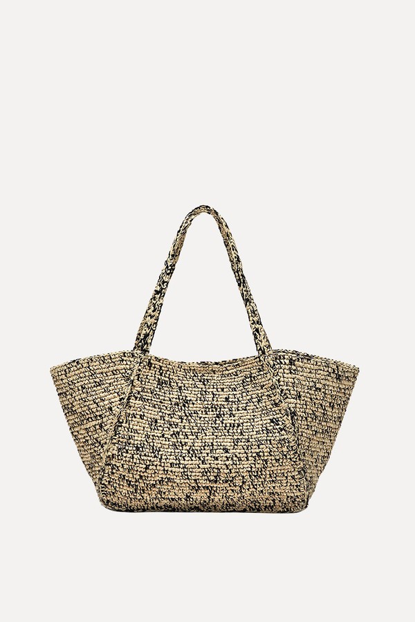 100% Raffia Mid-Sized Tote Bag